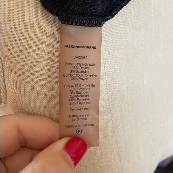 T Alexander Wang Black Laser Cut Stretch Sleeveless Tank Top Size Medium - Picture 7 of 7